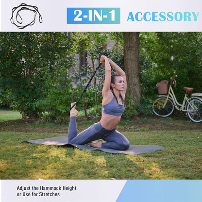 Aerial Yoga Swing Sling Strong Yoga Hammock Kit Set Trapeze Inversion Equipment Include 2 Extensions Straps and Ceiling Mounting Kit