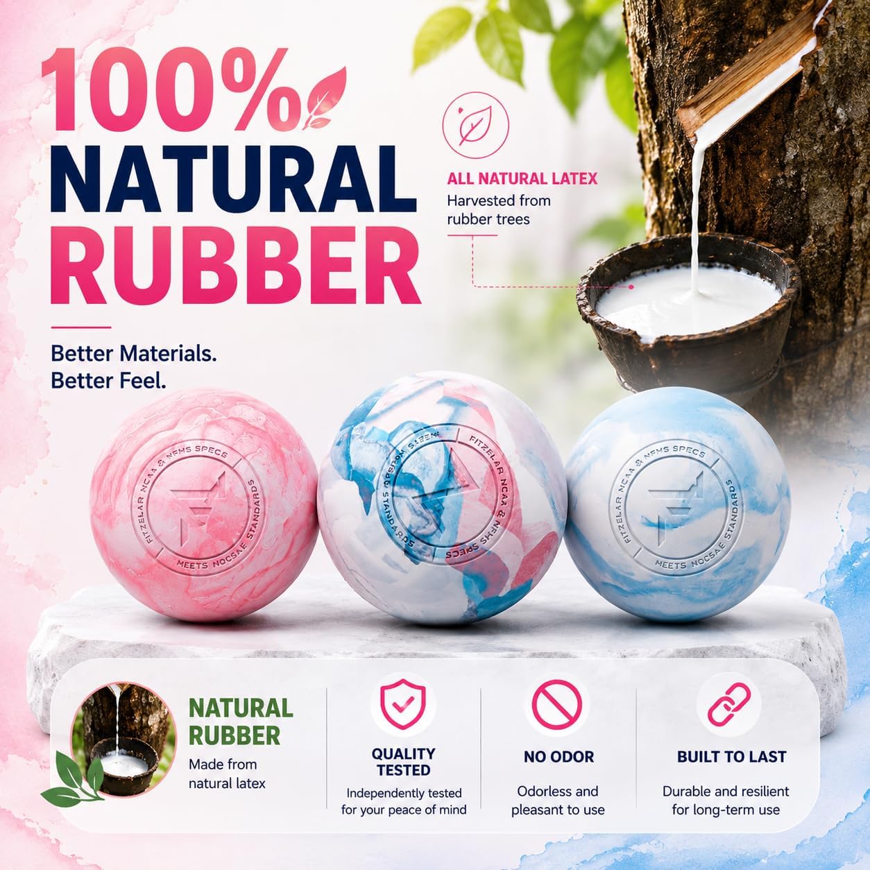 Massage Lacrosse Balls for Myofascial Release, Quality Certification, Massage Deep Tissue for Back and Shoulder, Trigger Point Therapy, Muscle Knots, Relieving Muscle Pain