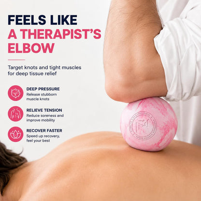 Massage Lacrosse Balls for Myofascial Release, Quality Certification, Massage Deep Tissue for Back and Shoulder, Trigger Point Therapy, Muscle Knots, Relieving Muscle Pain