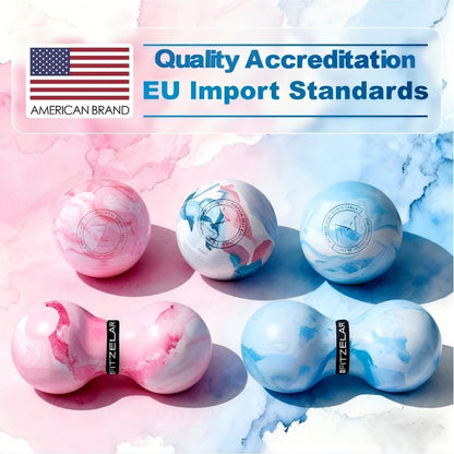 Massage Lacrosse Balls for Myofascial Release, Quality Certification, Massage Deep Tissue for Back and Shoulder, Trigger Point Therapy, Muscle Knots, Relieving Muscle Pain