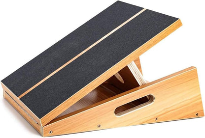 Professional Wooden Slant Board, Adjustable Incline Board, and Calf Stretcher, Stretch Board - Extra Side-Handle Design for Portability, Full-Coverage