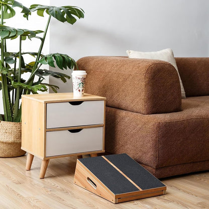 Professional Wooden Slant Board, Adjustable Incline Board, and Calf Stretcher, Stretch Board - Extra Side-Handle Design for Portability, Full-Coverage