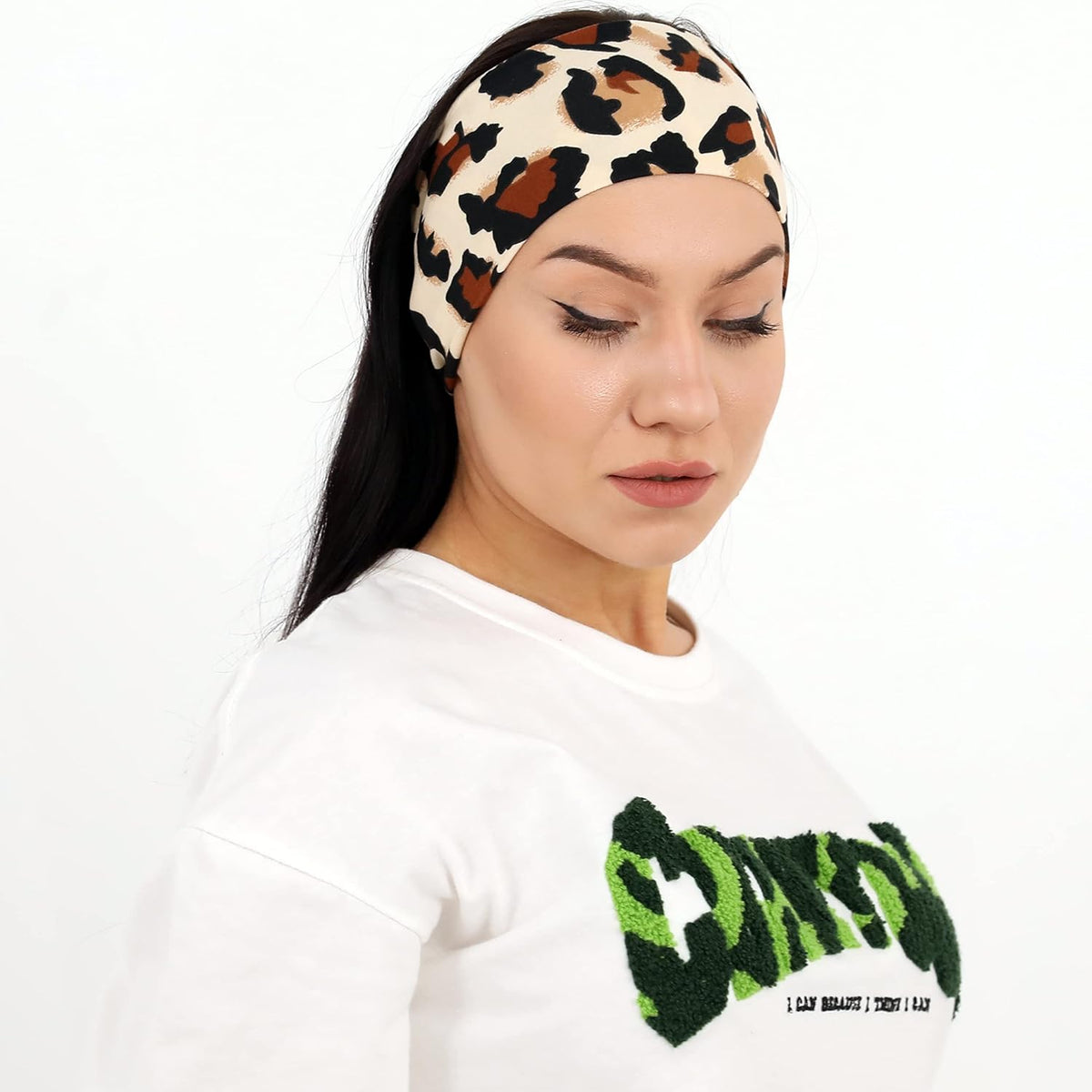 Workout Wide Headbands for Women Non Slip, Super Soft Yoga Running Exercise Head Bands, Elastic Sweat Band Hair Bands for Women's Hair, Womens Solid Headband Hair Wrap