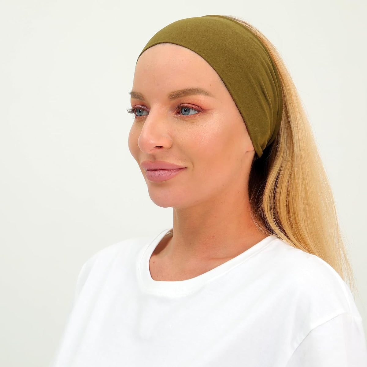 Workout Wide Headbands for Women Non Slip, Super Soft Yoga Running Exercise Head Bands, Elastic Sweat Band Hair Bands for Women's Hair, Womens Solid Headband Hair Wrap