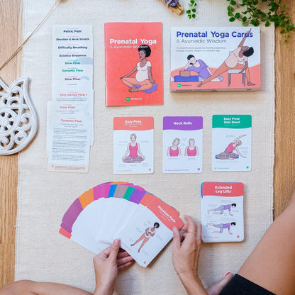 Prenatal Yoga & Ayurveda Cards – Healthy and Conscious Pregnancy Guide with Ancient Wisdom in a Modern Way · Premium Cards and Book Set for Pregnant Women and Prenatal Yoga Teachers