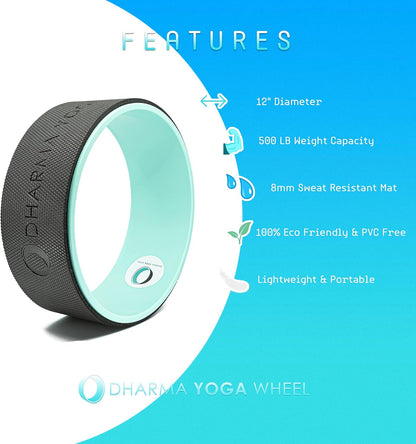 Basic - Spine Roller and Back Ring, Stretches Ligaments, Muscles with Foam Padding for Deeper Poses | Yogic Stretching and Alignment with Circle Design