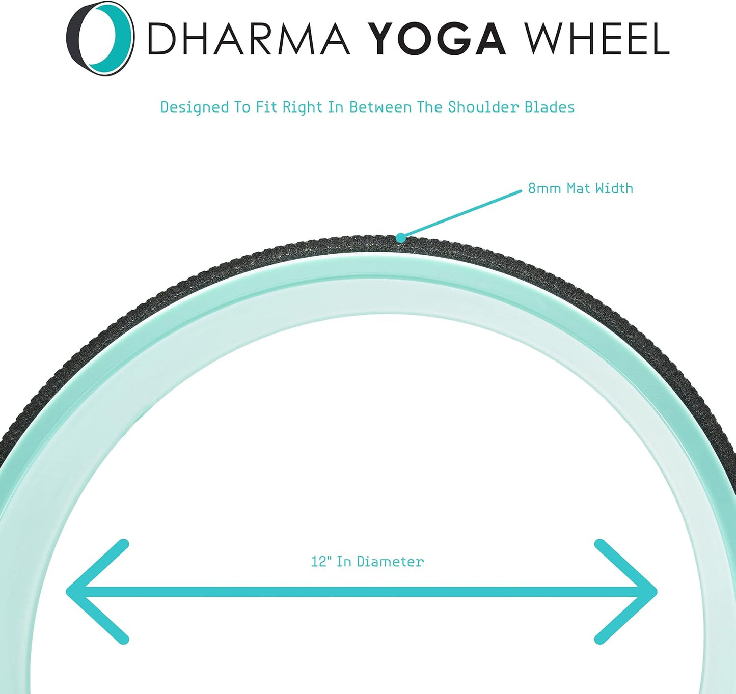 Basic - Spine Roller and Back Ring, Stretches Ligaments, Muscles with Foam Padding for Deeper Poses | Yogic Stretching and Alignment with Circle Design