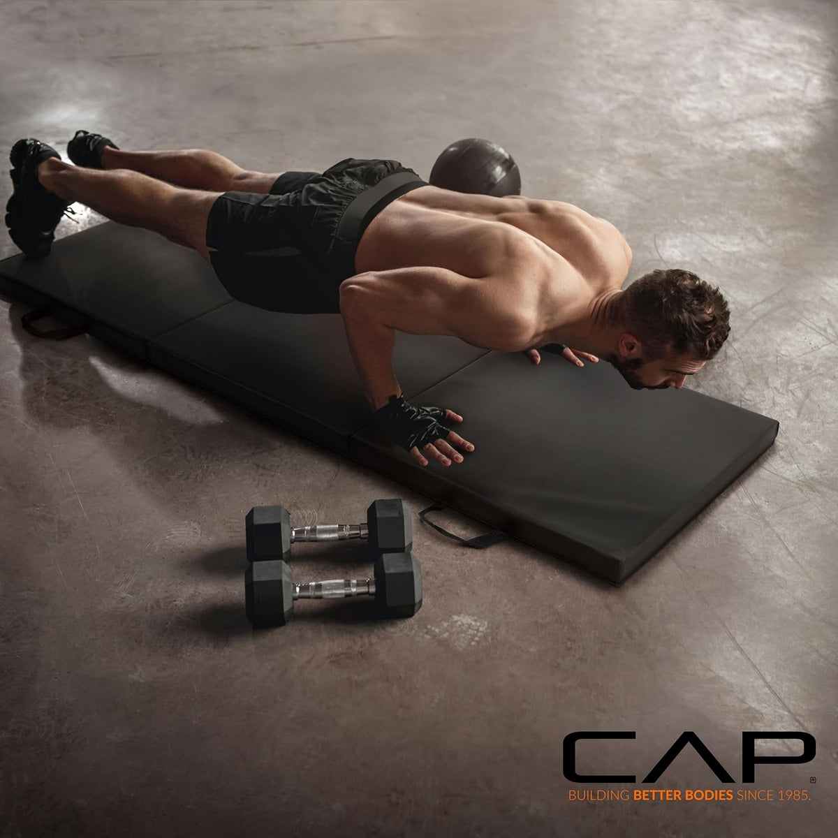 Barbell All Purpose Folding Anti Tear Exercise Training Aerobic Fitness Gym & Gymnastics Balance Mat | Multiple colors