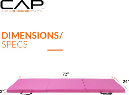 Barbell All Purpose Folding Anti Tear Exercise Training Aerobic Fitness Gym & Gymnastics Balance Mat | Multiple colors