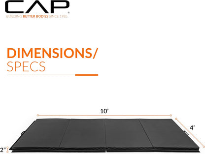 Barbell All Purpose Folding Anti Tear Exercise Training Aerobic Fitness Gym & Gymnastics Balance Mat | Multiple colors
