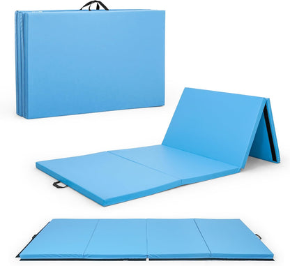 Barbell All Purpose Folding Anti Tear Exercise Training Aerobic Fitness Gym & Gymnastics Balance Mat | Multiple colors