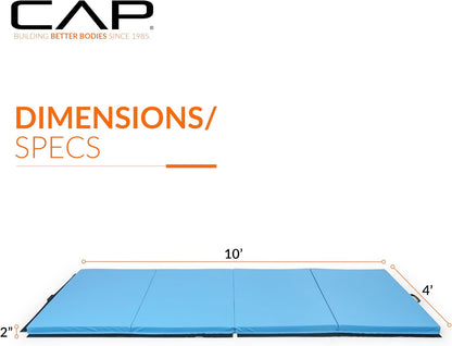 Barbell All Purpose Folding Anti Tear Exercise Training Aerobic Fitness Gym & Gymnastics Balance Mat | Multiple colors