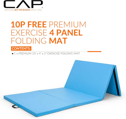 Barbell All Purpose Folding Anti Tear Exercise Training Aerobic Fitness Gym & Gymnastics Balance Mat | Multiple colors