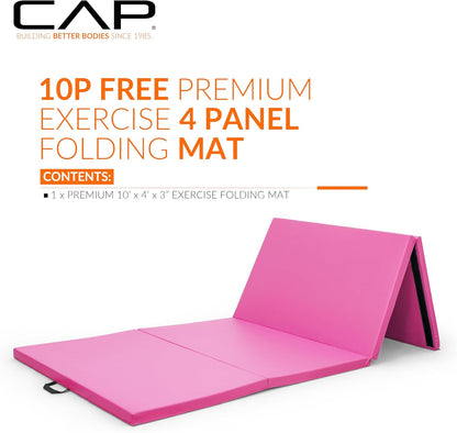 Barbell All Purpose Folding Anti Tear Exercise Training Aerobic Fitness Gym & Gymnastics Balance Mat | Multiple colors