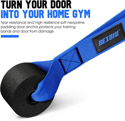 Heavy Resistance Bands for Working Out, 300lbs/360lb/420lb Exercise Bands Workout Bands with Handles, Door Anchor, Ankle Straps, Home Gym Workout Equipment for Men Fitness Strength Training Stretching