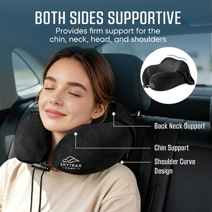 ® Travel Neck Pillow with Hood for Privacy on Long Flights