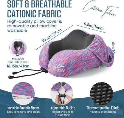 ® Travel Neck Pillow with Hood for Privacy on Long Flights