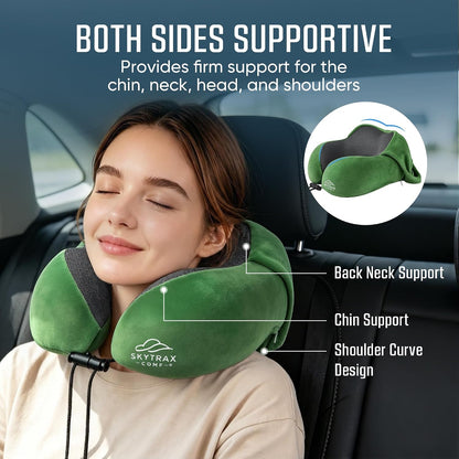 ® Travel Neck Pillow with Hood for Privacy on Long Flights