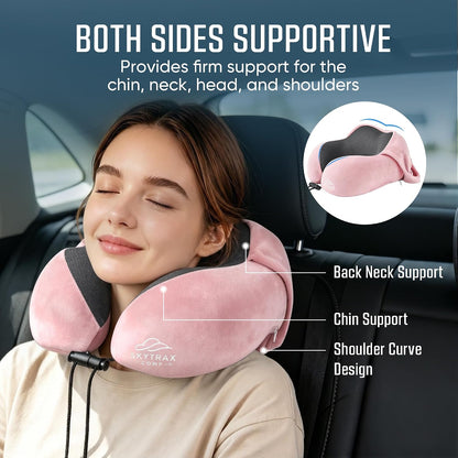 ® Travel Neck Pillow with Hood for Privacy on Long Flights
