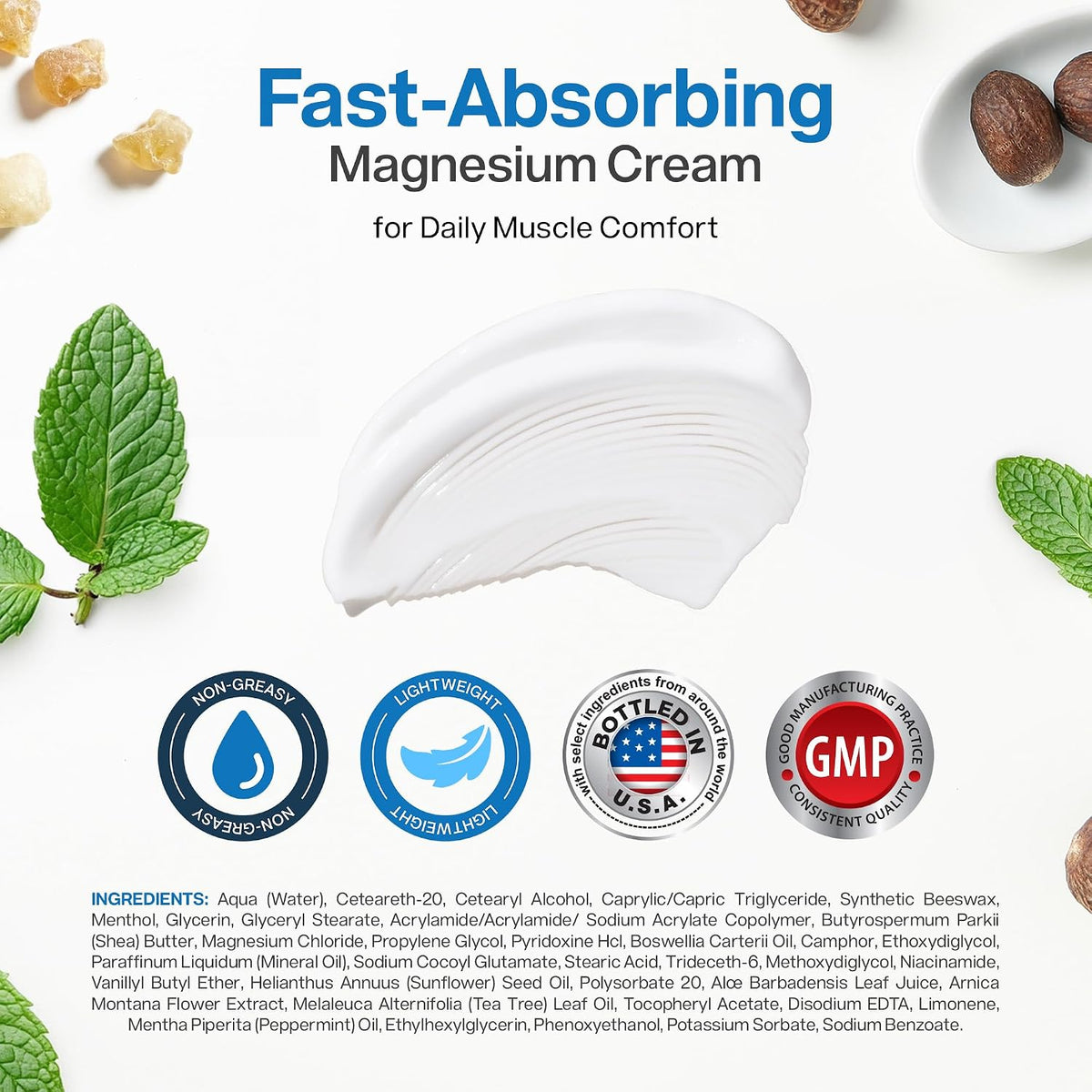 Peak Health Research Magnesium Freeze Topical Magnesium Cream, 4 oz