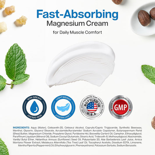 Peak Health Research Magnesium Freeze Topical Magnesium Cream, 4 oz
