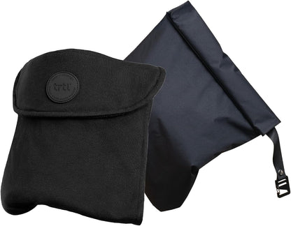 Travel Pillow Original 2.0 – Scientifically Proven Super Soft Travel Pillow with Premium Head & Neck Support – for Airplane Travel – Machine Washable – Lightweight & Compact – Jet Black