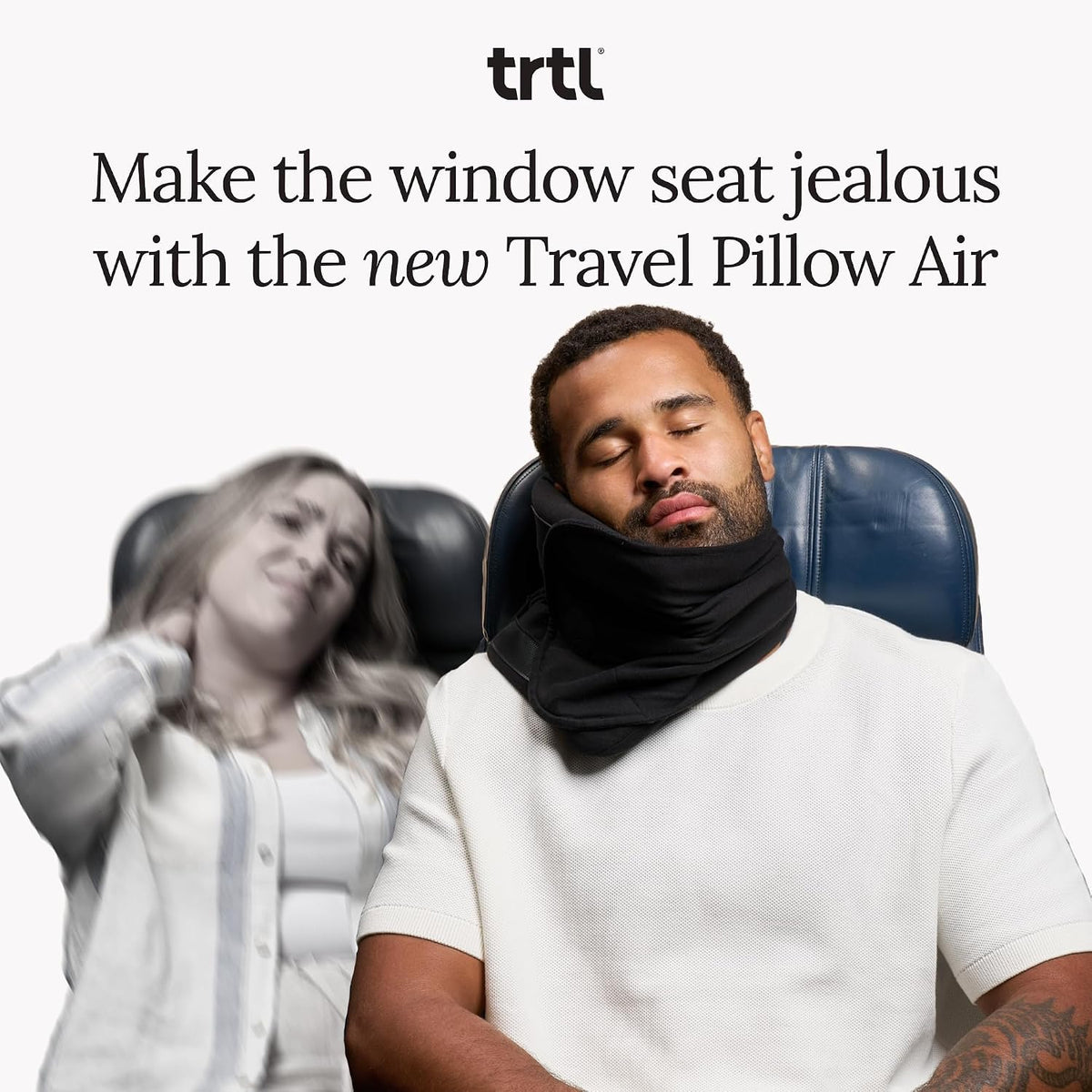 Travel Pillow Original 2.0 – Scientifically Proven Super Soft Travel Pillow with Premium Head & Neck Support – for Airplane Travel – Machine Washable – Lightweight & Compact – Jet Black