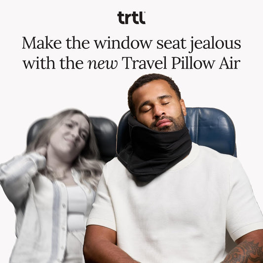 Travel Pillow Original 2.0 – Scientifically Proven Super Soft Travel Pillow with Premium Head & Neck Support – for Airplane Travel – Machine Washable – Lightweight & Compact – Jet Black