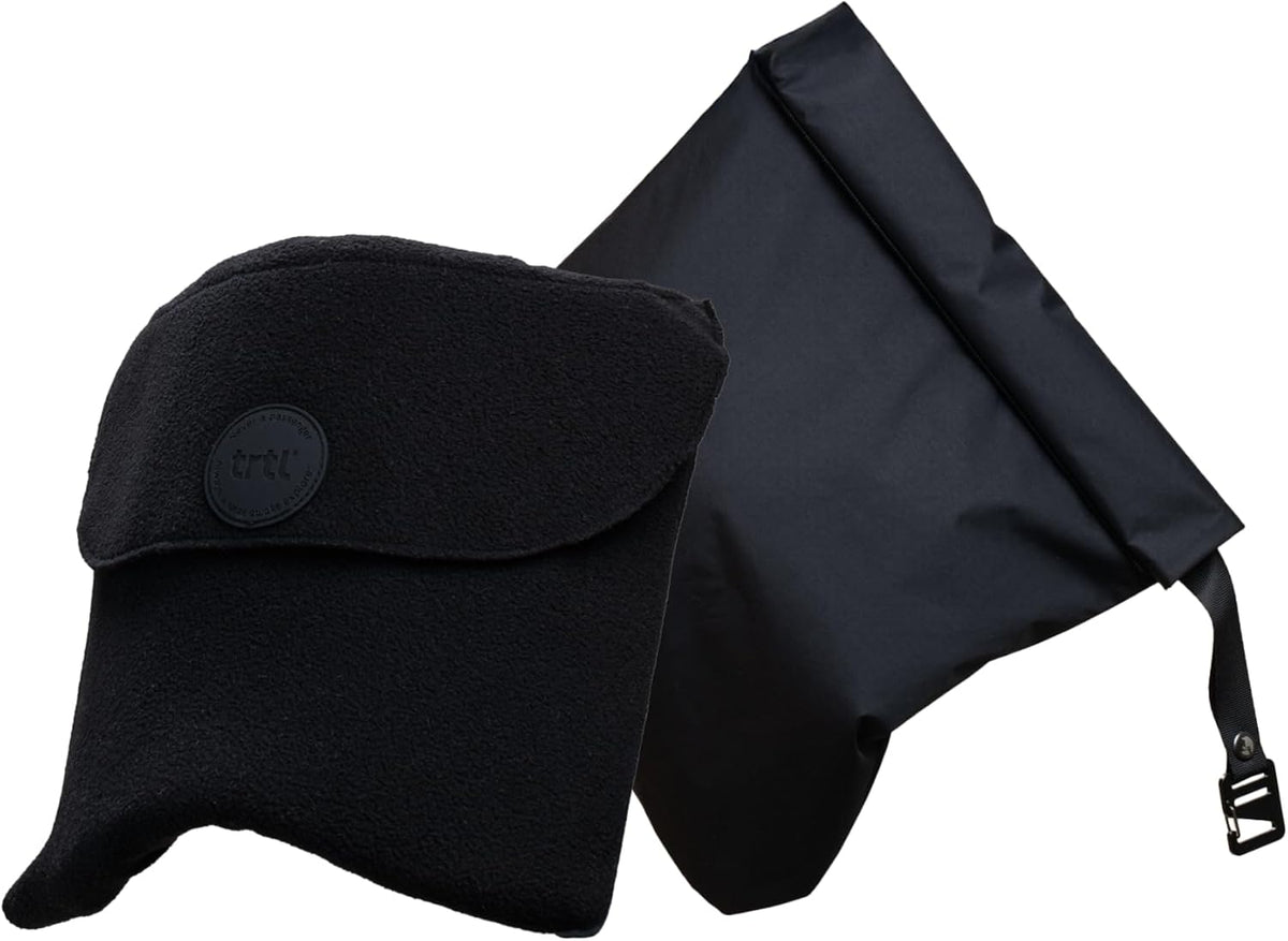 Travel Pillow Original 2.0 – Scientifically Proven Super Soft Travel Pillow with Premium Head & Neck Support – for Airplane Travel – Machine Washable – Lightweight & Compact – Jet Black