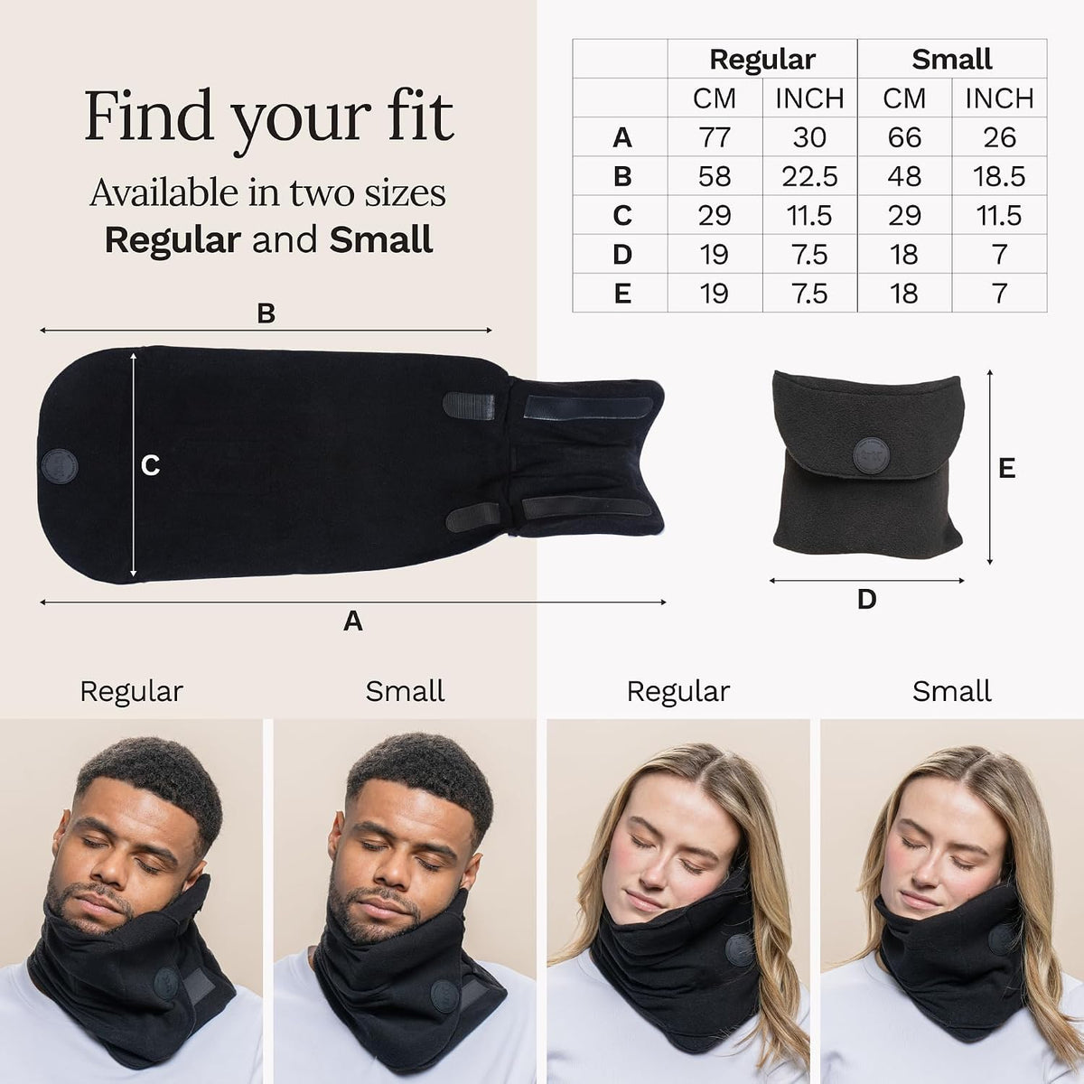 Travel Pillow Original 2.0 – Scientifically Proven Super Soft Travel Pillow with Premium Head & Neck Support – for Airplane Travel – Machine Washable – Lightweight & Compact – Jet Black