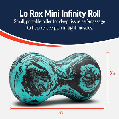 Lo Rox Mini Infinity Roll - Portable Mini Roller and Myofascial Release Tool for Deep Tissue Self-Massage and Sore Muscle Relief – from Lauren Roxburgh