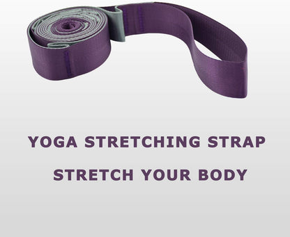 Yoga Straps Stretching Strap with 12 Loops Workout Poster, Straps for Stretching Physical Therapy Equipment Long Stretch Out Bands for Exercise, Pilates and Gymnastics for Women Men