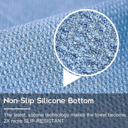 Hot Yoga Towel Non Slip, Microfiber Non Slip Yoga Mat Towel, Exclusive Corner Pockets Design, Dual-Grip, Sweat Absorbent, Perfect for Hot Yoga, Bikram, Pilates and Yoga Mats