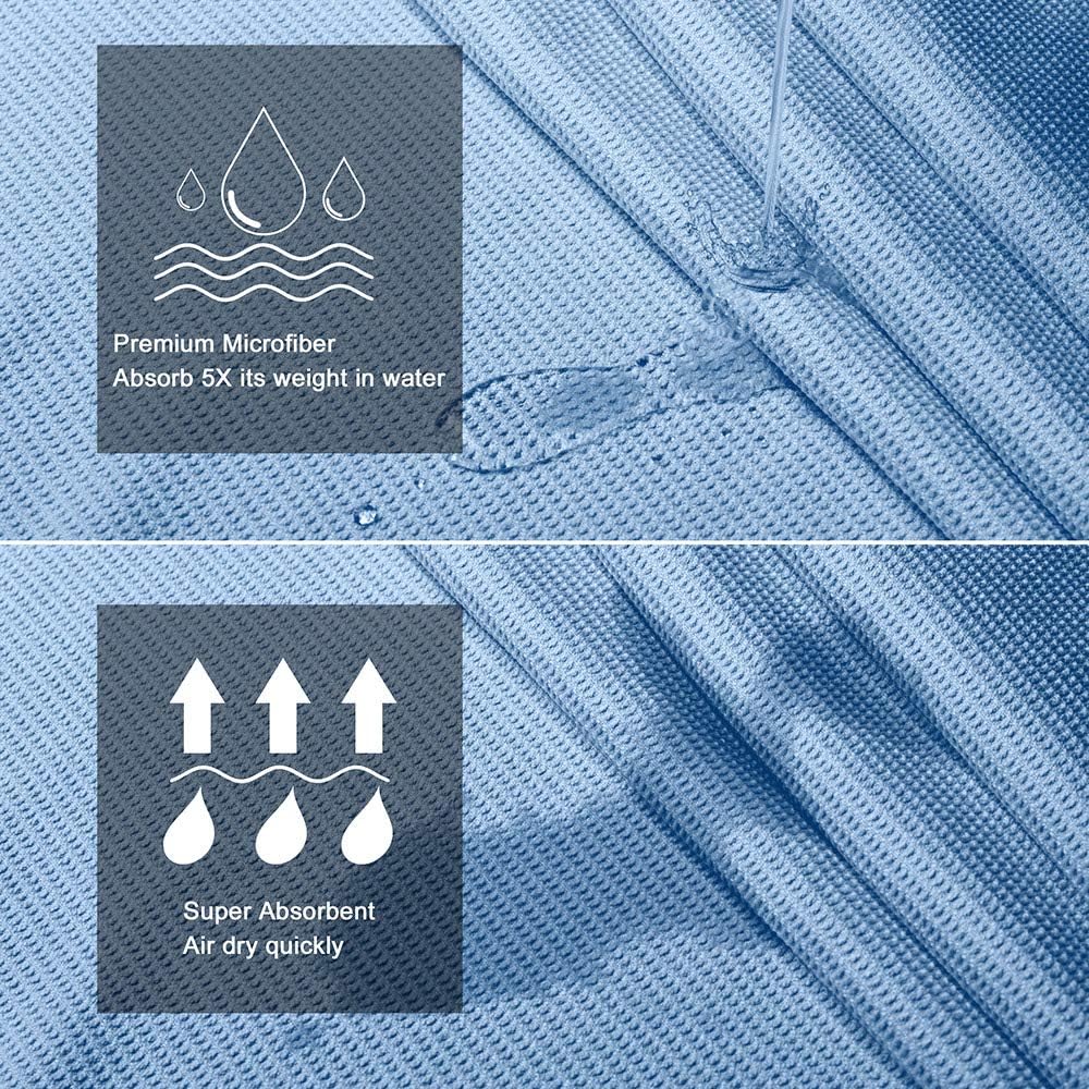 Hot Yoga Towel Non Slip, Microfiber Non Slip Yoga Mat Towel, Exclusive Corner Pockets Design, Dual-Grip, Sweat Absorbent, Perfect for Hot Yoga, Bikram, Pilates and Yoga Mats