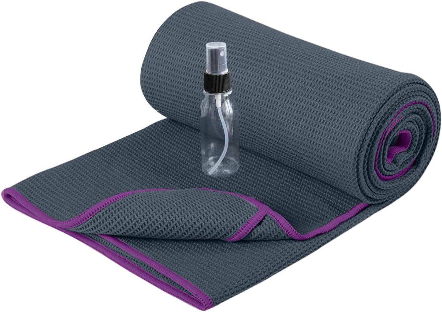 Hot Yoga Towel Non Slip, Microfiber Non Slip Yoga Mat Towel, Exclusive Corner Pockets Design, Dual-Grip, Sweat Absorbent, Perfect for Hot Yoga, Bikram, Pilates and Yoga Mats