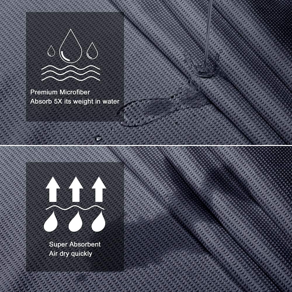 Hot Yoga Towel Non Slip, Microfiber Non Slip Yoga Mat Towel, Exclusive Corner Pockets Design, Dual-Grip, Sweat Absorbent, Perfect for Hot Yoga, Bikram, Pilates and Yoga Mats