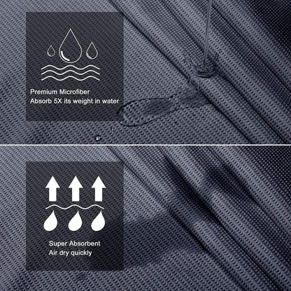 Hot Yoga Towel Non Slip, Microfiber Non Slip Yoga Mat Towel, Exclusive Corner Pockets Design, Dual-Grip, Sweat Absorbent, Perfect for Hot Yoga, Bikram, Pilates and Yoga Mats