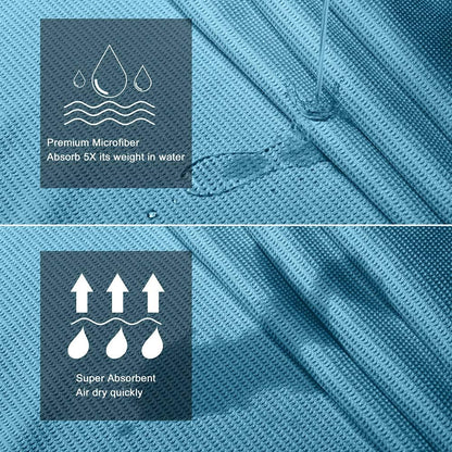Hot Yoga Towel Non Slip, Microfiber Non Slip Yoga Mat Towel, Exclusive Corner Pockets Design, Dual-Grip, Sweat Absorbent, Perfect for Hot Yoga, Bikram, Pilates and Yoga Mats