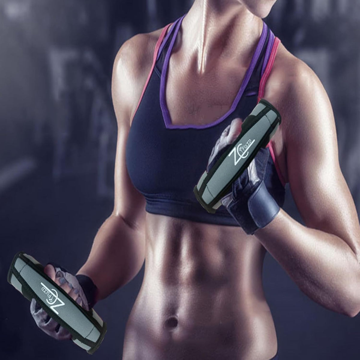 Soft Hand Weight Set with Non-Slip Strap-Multiple Weights (1/2/3/4/5LBS) Dumbbells for Men Women Walking, Running, Cardio, Yoga, Pilates, Physical Therapy