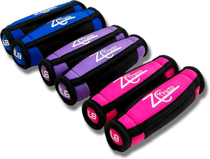 Soft Hand Weight Set with Non-Slip Strap-Multiple Weights (1/2/3/4/5LBS) Dumbbells for Men Women Walking, Running, Cardio, Yoga, Pilates, Physical Therapy