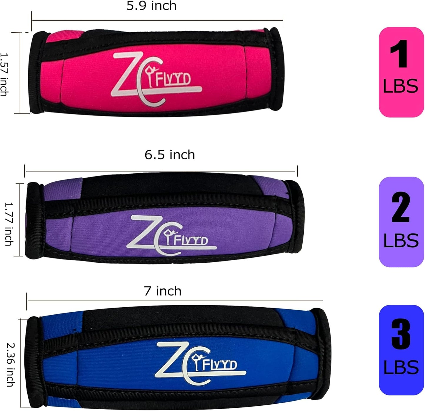 Soft Hand Weight Set with Non-Slip Strap-Multiple Weights (1/2/3/4/5LBS) Dumbbells for Men Women Walking, Running, Cardio, Yoga, Pilates, Physical Therapy