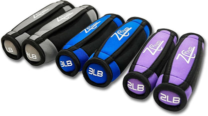 Soft Hand Weight Set with Non-Slip Strap-Multiple Weights (1/2/3/4/5LBS) Dumbbells for Men Women Walking, Running, Cardio, Yoga, Pilates, Physical Therapy