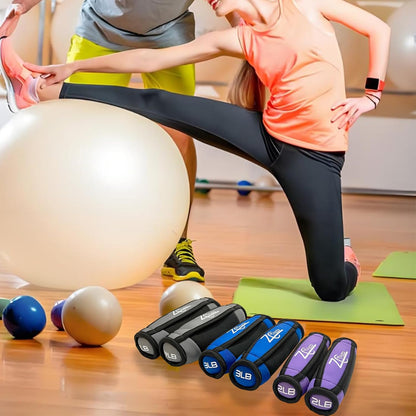 Soft Hand Weight Set with Non-Slip Strap-Multiple Weights (1/2/3/4/5LBS) Dumbbells for Men Women Walking, Running, Cardio, Yoga, Pilates, Physical Therapy