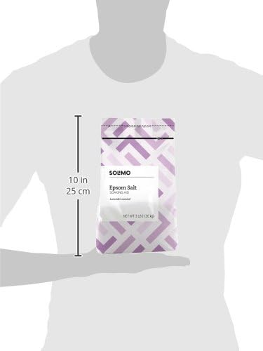 Epsom Salt Soaking Aid, Lavender Scented, Relax & Relief, Resealable, 3 Pound, 1-Pack (Previously Solimo)