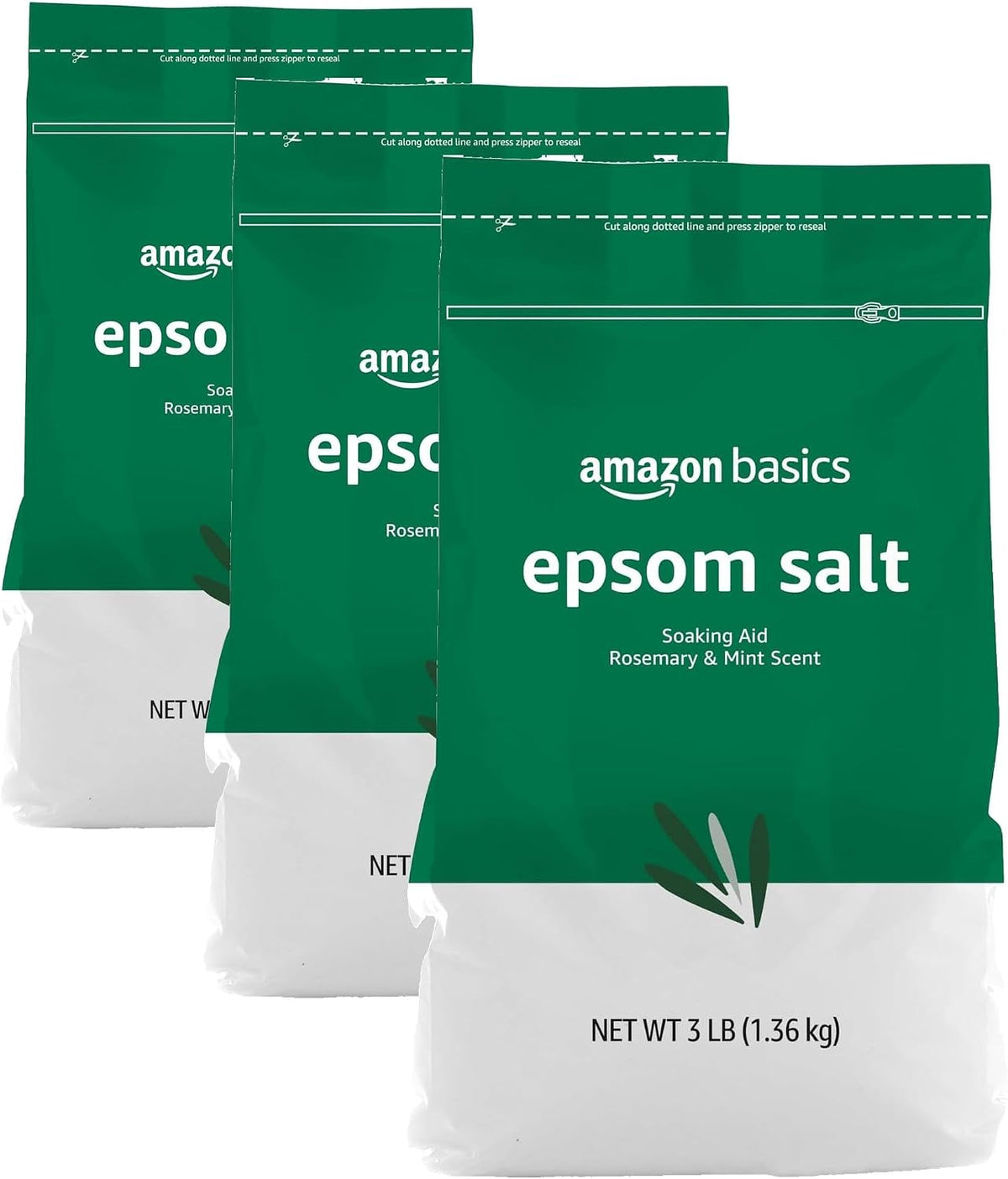 Epsom Salt Soaking Aid, Lavender Scented, Relax & Relief, Resealable, 3 Pound, 1-Pack (Previously Solimo)