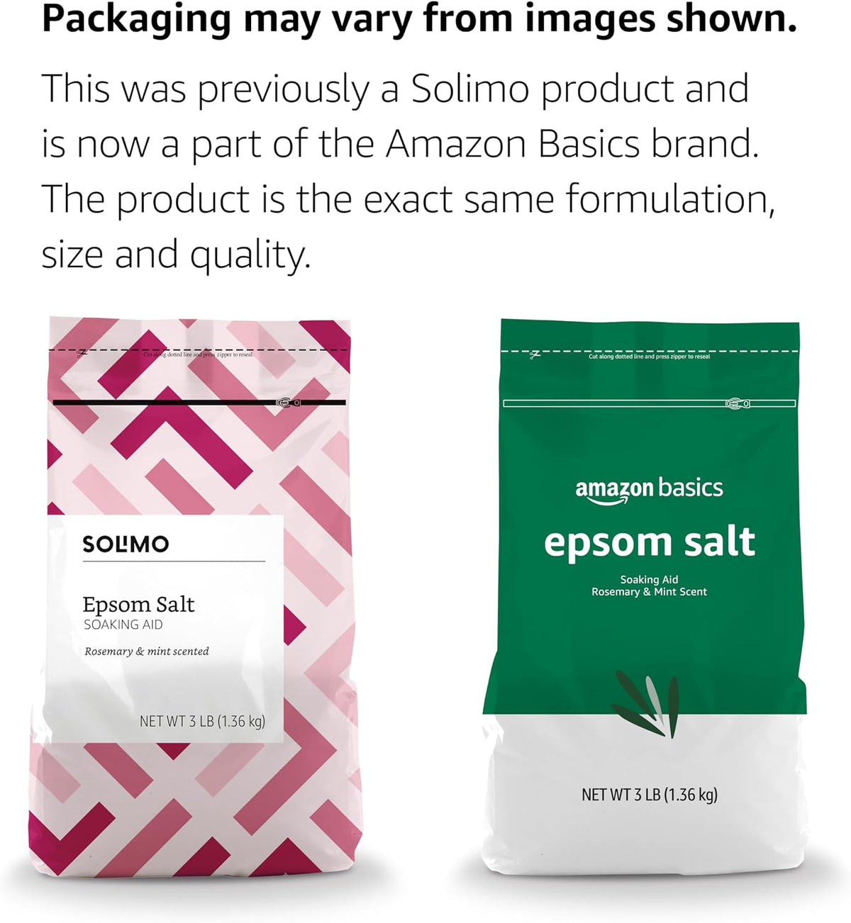 Epsom Salt Soaking Aid, Lavender Scented, Relax & Relief, Resealable, 3 Pound, 1-Pack (Previously Solimo)