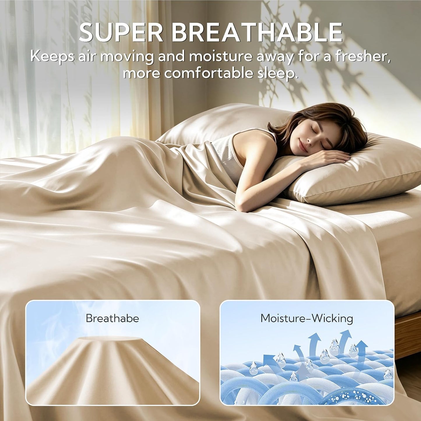 King Pillowcase Set of 2, Cooling & Breathable, Dark Grey, 20"x36"