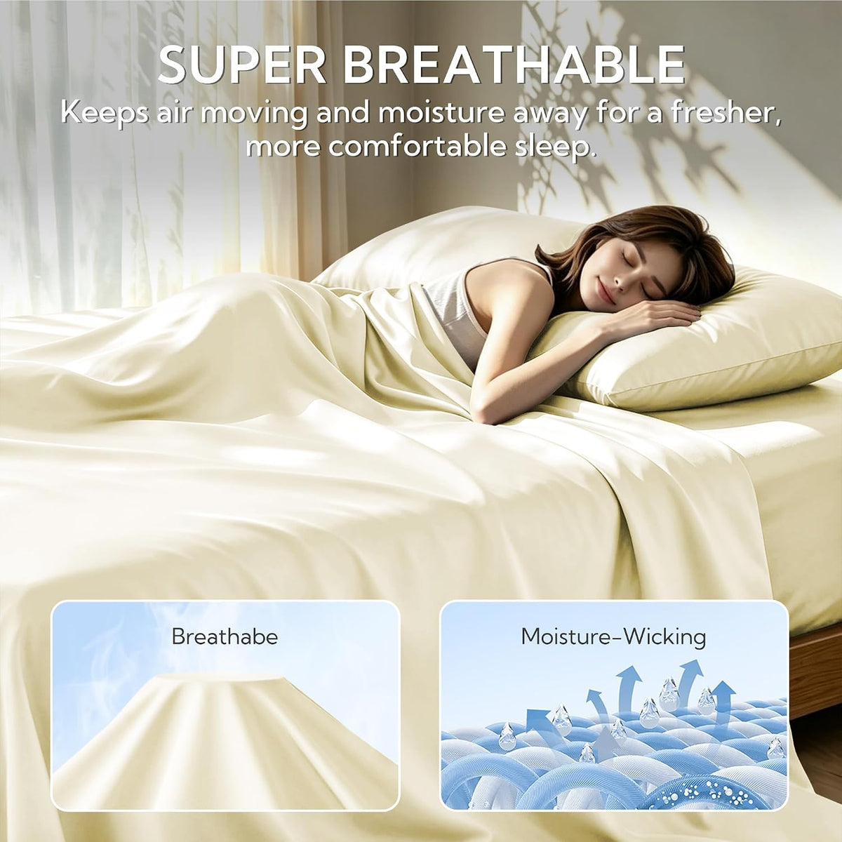 King Pillowcase Set of 2, Cooling & Breathable, Dark Grey, 20"x36"