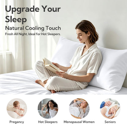 King Pillowcase Set of 2, Cooling & Breathable, Dark Grey, 20"x36"