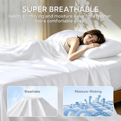 King Pillowcase Set of 2, Cooling & Breathable, Dark Grey, 20"x36"